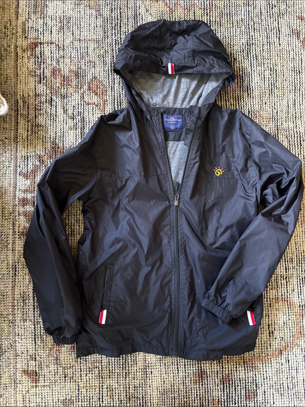 Jingle Bongala. - Lightweight Black Hooded Windbreaker Jacket